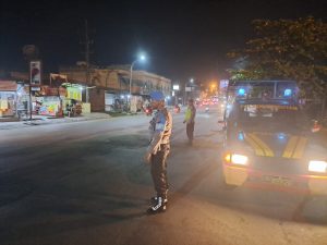 Antisipasi Kemacetan, Polsek Rambutan Laksanakan Patroli Blue Light
