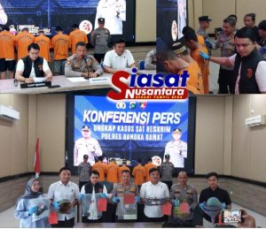 Dipimpin Wakapolres Bangka Barat, Tiga Kasus Tindak Pidana di Gelar Dalam Konferensi Pers