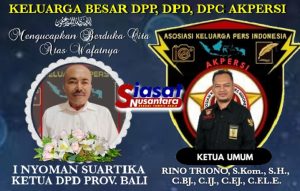 Keluarga Besar Asosiasi Keluarga Pers Indonesia Berduka, Atas Meninggal Dunia Ketua DPD AKPERSI BALI