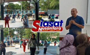Bea Cukai Kabupaten Belitung dan DPMPTSPP Kabupaten Belitung Gelar Senam Sehat Bersama dan Bazar IKM
