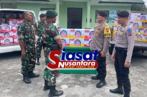 Kapolres Langkat Salurkan Bantuan untuk Satgas Pamtas RI-PNG 2025