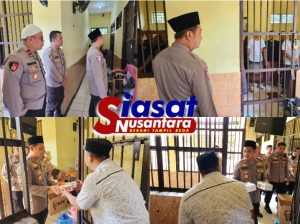 Jumat Berkah, Kapolres Belitung AKBP Deddy Dwitiya Putra Berbagi dengan Para Tahanan di Rutan Mapolres Belitung