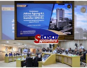 Rapat Kerja Kejaksaan RI dan Komite I DPD RI Terkait Penegakan Hukum di Daerah