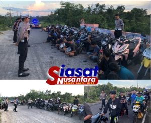 Satlantas dan Sat Samapta Polres Belitung Bubarkan Balap Liar, 30 Kendaraan Diamankan