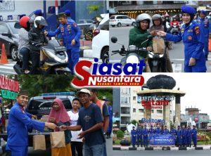 Ramadan Barokah, Satpolairud Polres Belitung Bagikan Takjil kepada Masyarakat