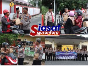 Sat Pamobvit Polres Belitung Tebar Berkah Ramadan, Bagikan 100 Paket Takjil kepada Masyarakat