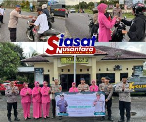 Berbagi Keberkahan, Polsek Sijuk Bersama Pengurus Bhayangkari Gelar Pembagian Takjil Kepada Masyarakat