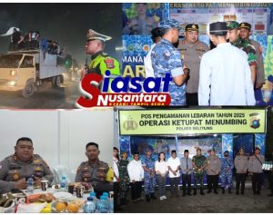 Pengamanan Polres Belitung Dalam Pawai Takbir Keliling Sambut Idul Fitri 1446 H di Belitung Berlangsung Meriah dan Tertib