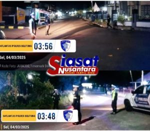 Patroli Dini Hari Unit Turjagwali Satlantas Polres Belitung: Upaya Menjaga Kamseltibcarlantas