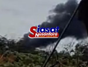 Diduga Kembali Terjadi Kebakaran Sumur Minyak Ilegal di Perkebunan Sawit Area Tower PT Hindoli Kecamatan Keluang