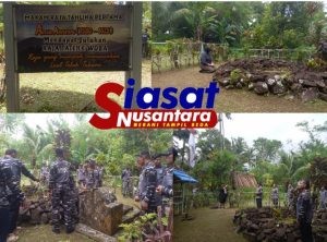 Lakukan Aksi Kemanusiaan, Danlanal Tahuna Ziarah Ke Makam Raja Tatehe Woba