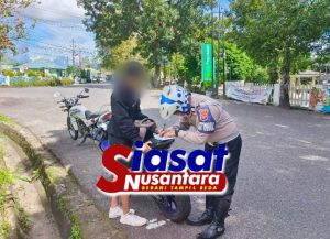 Ciptakan Kamseltibcarlantas, Satlantas Polres Belitung Gelar Penindakan dan Teguran Simpatik Tertib Lalu Lintas