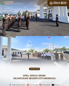 Kejari Kotamobagu Gelar Apel Kerja Senin Pagi untuk Meningkatkan Kedisiplinan dan Kinerja Pegawai