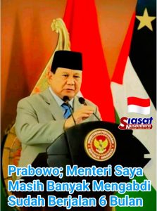 Prabowo Meminta Menteri Keuangan Keluarkan Anggaran Menteri nya