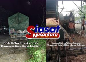 Ditreskrimsus Polda Kalbar Berhasil Amankan Truk Bermuatan Kayu Ilegal Kelas Dua di Melawi