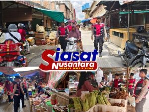 Polres Dumai Laksanakan Patroli Jalan Kaki, Pastikan Pedagang Pasar Pulau Payung Aman dari Preman