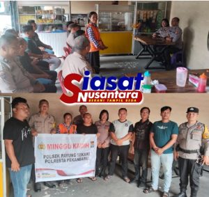 Polresta Pekanbaru Gelar Program Minggu Kasih, Warga Diedukasi Soal Pembayaran Retribusi Sampah Secara Online