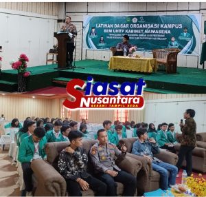 Kapolsek Bukit Raya Beri Materi Pelatihan Dasar Kepemimpinan Organisasi BEM Universitas Hang Tuah Pekanbaru