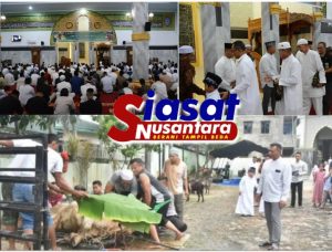 Brigjen TNI Sugiyono Bersama Anggota Korem 031/Wira Bima Gelar Sholat Idul Adha dan Penyembelihan Hewan Qurban