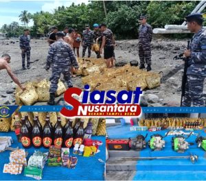 Tim SFQR TNI AL Tahuna Berhasil Gagalkan Upaya Penyelundupan Ratusan Ayam Ilegal dari Philipina di Perairan Pulau Sangihe