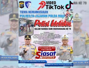 Sambut Hari Bhayangkara ke-79, Ditlantas Polda Riau Gelar Lomba Video TikTok Bertema Kemanusiaan dengan Tajuk Polisi Idolaku