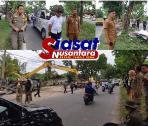 Satpol PP Pekanbaru Eksekusi Pembongkaran Bangunan Liar dan Cafe Remang-Remang, Turut hadir Camat dan Sekcam Payung Sekaki