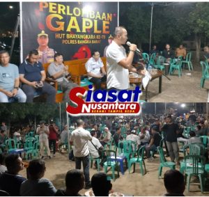 Dalam Rangka Sambut Hari Bhayangkara Ke-79, Polres Bangka Barat Gelar Open Turnamen Gaple