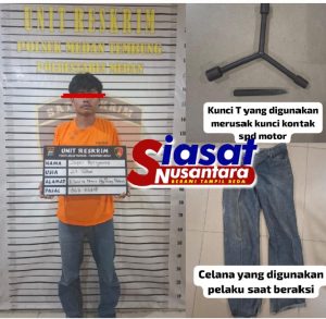 Tim Unit Reskrim Polsek Medan Tembung Berhasil Ringkus Pelaku Curanmor di Jalan Satria Mitra Gang Pisang Bantan