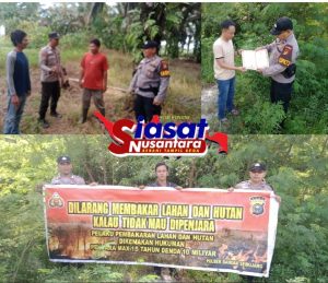 Pimpin Langsung Patroli Karhutla, IPTU Bambang Saputra: Seusai Penyebaran Maklumat Kapolda Riau Tentang Larangan Pembakaran Hutan dan Lahan