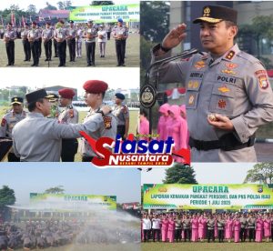 Kapolda Riau Pimpin Upacara Kenaikan Pangkat Kepada 937 Personel Jelang Hari Bhayangkara ke-79