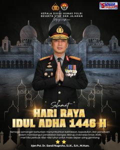 Kadiv Humas Polri Ucapan Selamat Hari Raya Idul Adha 1446 H