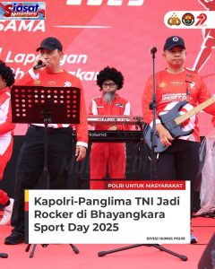 Kapolri dan Panglima TNI Tampil Menghibur di Bhayangkara Sport Day 2025