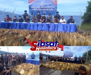 Lanal Tahuna Musnahkan 326 Ekor Ayam Ras Ilegal asal Filipina hasil Tangkapan Tim SFQR, Danlanal Tahuna: Prajurit TNI AL Selalu Sigap Halau Ancaman Datang