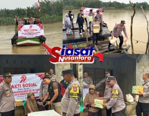 Bertajuk PROGRAM JALUR Peringati Hari Bhayangkara ke-79, Polres Inhu Berikan Pelayanan dan Bantuan ke Warga Bantaran Sungai Indragiri