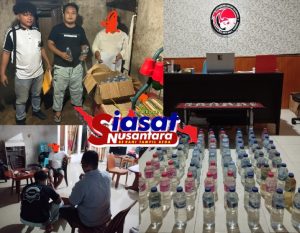 Berantas Peredaran Miras Ilegal Jenis Cap Tikus, Satres Narkoba Polres Sangihe Sita 74 Botol Miras Hasil Lidik 3 Warung