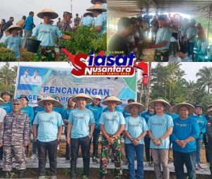 Dukung Ketahanan Pangan Nasional, Dandim 1301/Sangihe Hadiri Program Bupati Gerakan Membara Mesuang di Lahan Balai Benih Utama Lenganeng