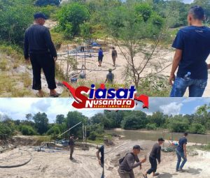Sat Polairud Polres Belitung Lakukan Peninjauan Aktivitas Tambang Ilegal di Sungai Mampadin