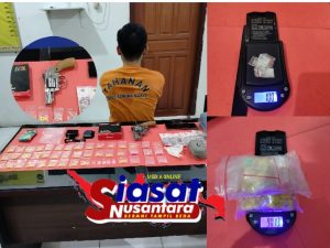 Pria Berinisial MS Diringkus Satuan Reserse Narkoba, Amankan Ratusan Butir Ekstasi dan Shabu serta 1 Pucuk Airsoft Gun Jenis Revolver