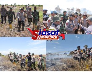 Kolaborasi Polisi-TNI-BPBD Berjibaku Padamkan Karhutla di Rokan Hilir, Sebanyak 98 Personel Padamkan Titik Api