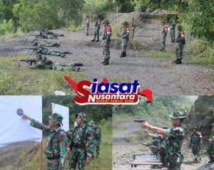 Kodim 1301/Sangihe Laksanakan Latihan Rutin Menembak Senapan dan Pistol, Dandim: Jadi Penembak Mahir Harus Latihan Berjenjang Secara Serius dan Rutin