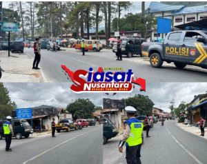 Sat Samapta Polres Toba Laksanakan Patroli dan Gatur, Jaga Kelancaran Arus Lalu Lintas dan Keselamatan