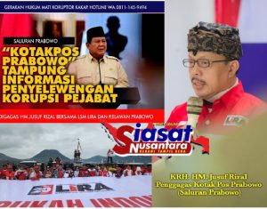 LSM LIRA dan Relawan Prabowo Buka Kotak Pos Prabowo (Saluran Prabowo) Tampung Info Penyelewengan Korupsi