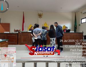 Sengketa Lahan di Desa Rebo Antara Sonilyus Tjen Alias Afat Melawan Susen Selaku Tergugat Digelar di PN Sungailiat