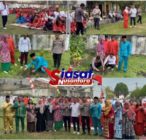 Green Policing Polda Bersama Mahasiswa PW KAMMI Riau Ajarkan Siswa SMAN 17 Pekanbaru Jaga dan Lestarikan Lingkungan