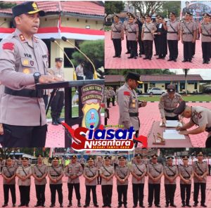 Kapolres Toba Pimpin Sertijab Wakapolres, Kabag SDM, Kabag Log, Kasi Propam dan Tiga Kapolsek Jajarannya