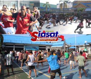 Bangun Rasa Kebersamaan dan Kedisiplinan, Lapas Kelas llA Pekanbaru Gelar Senam Pagi Bersama Warga Binaan