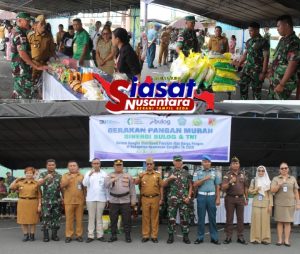Sinergitas Antara Kodim 1301/Sangihe dan Bulog, Gelar Pasar Pangan Murah  Sambut HUT RI Ke-80, Bantu Masyarakat Peroleh Kebutuhan Pokok
