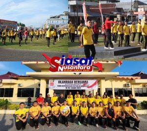 Polres Belitung Gelar Olahraga bersama Bhayangkari dan Masyarakat Peringati HUT RI ke-80