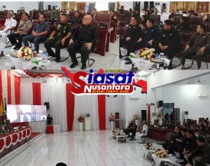 Dalam Rangka Peringati HUT RI ke-80, Dandim 1301/Sangihe Bersama Forkopimda Hadir Ikuti Vicon Pidato Kenegaraan Presiden RI
