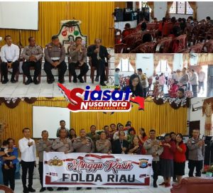 Polda Riau Bersama Polresta Pekanbaru Gelar Minggu Kasih, Dengarkan Aspirasi Jemaat GTDI Senapelan